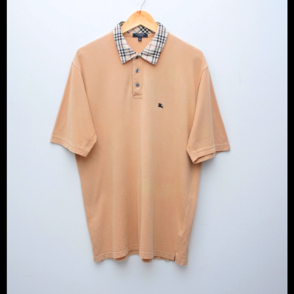 Burberry Beige Nova Check Short Sleeves Polo Shirt Size M